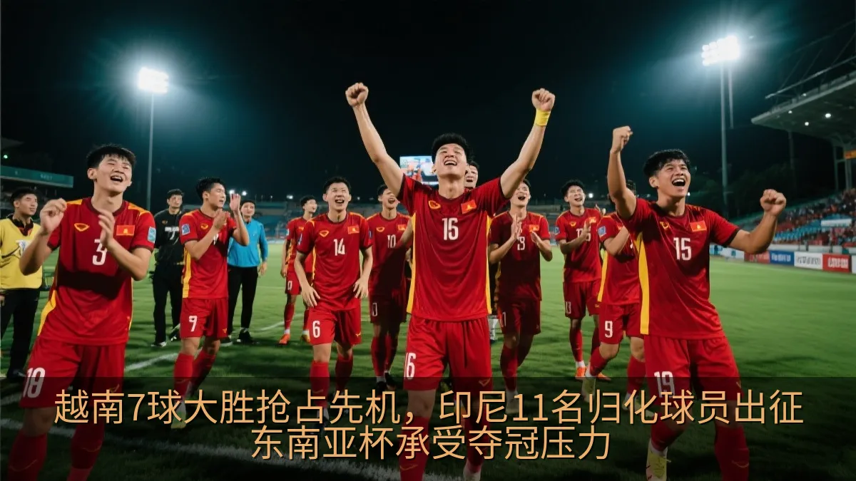 越南7球大胜抢占先机，印尼11名归化球员出征东南亚杯承受夺冠压力